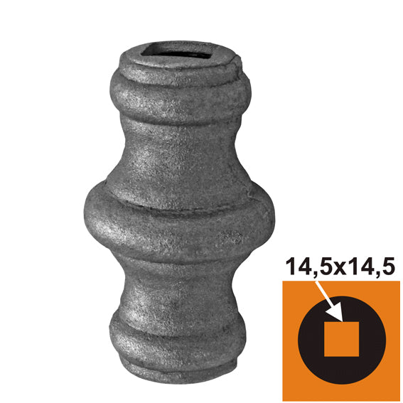 Fűzhető elem h62,2 D42, 14,5x14,5mm