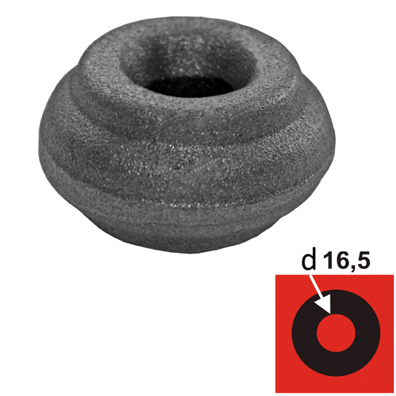 Fűzhető elem D40x22mm, furat d16,5mm