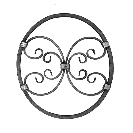 Díszelem h370, b300, 12x12/12x6mm