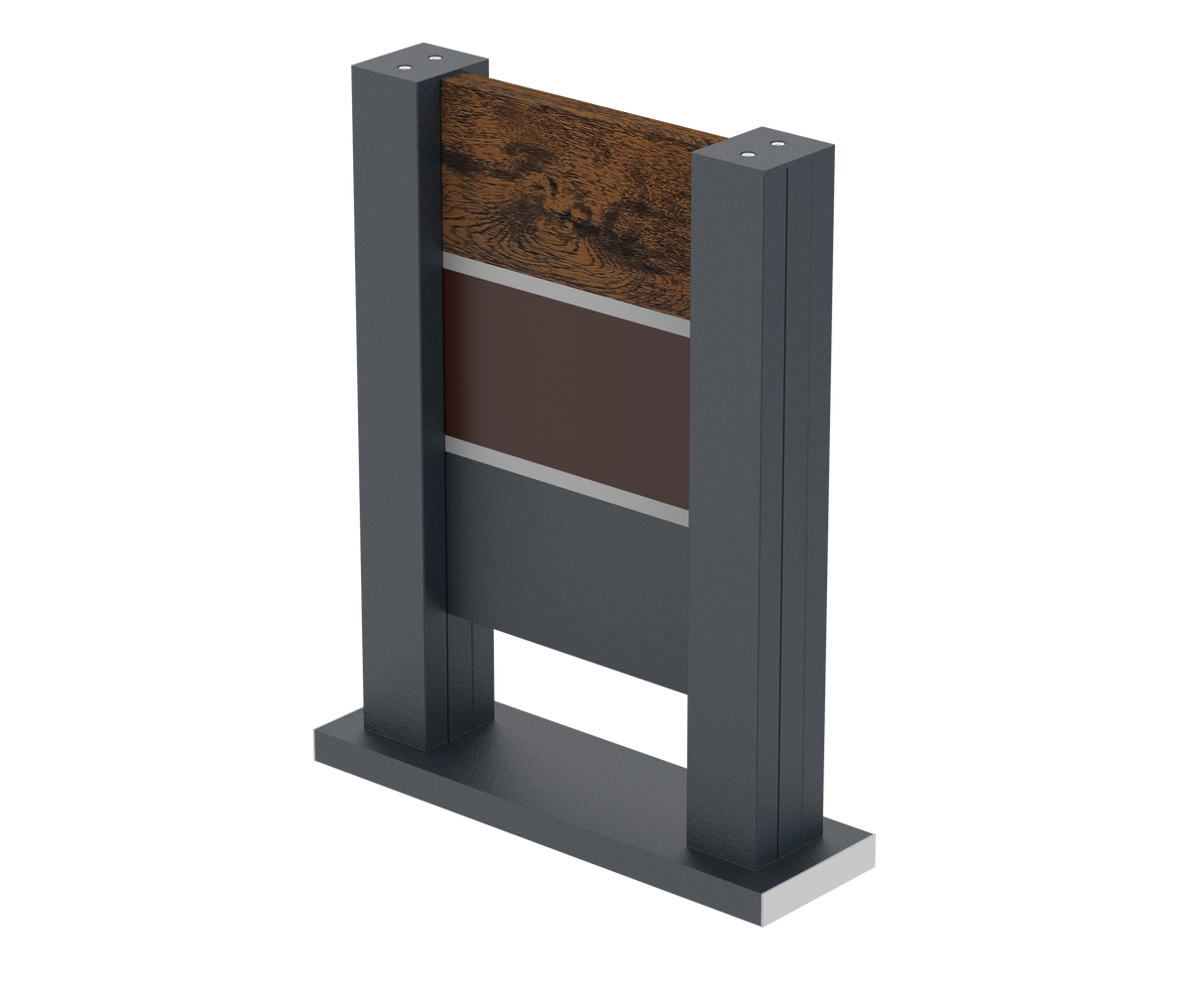 Kerítésminta 0,3x0,4m szabadon álló FG/S20 lapos lécekhez