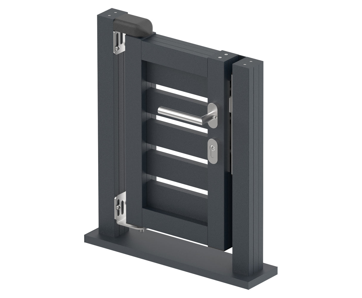 Egyszárnyú kapu 0,45x0,56m 20x100 R7016 kitöltéssel - készlet