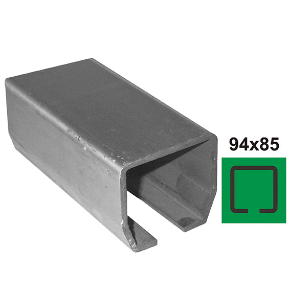 Úszókapu C-profil, szénacél, 94x85x5 mm, L 3m