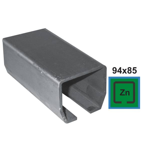 Úszókapu C-profil, horganyzott, 94x85x5 mm, L 3m