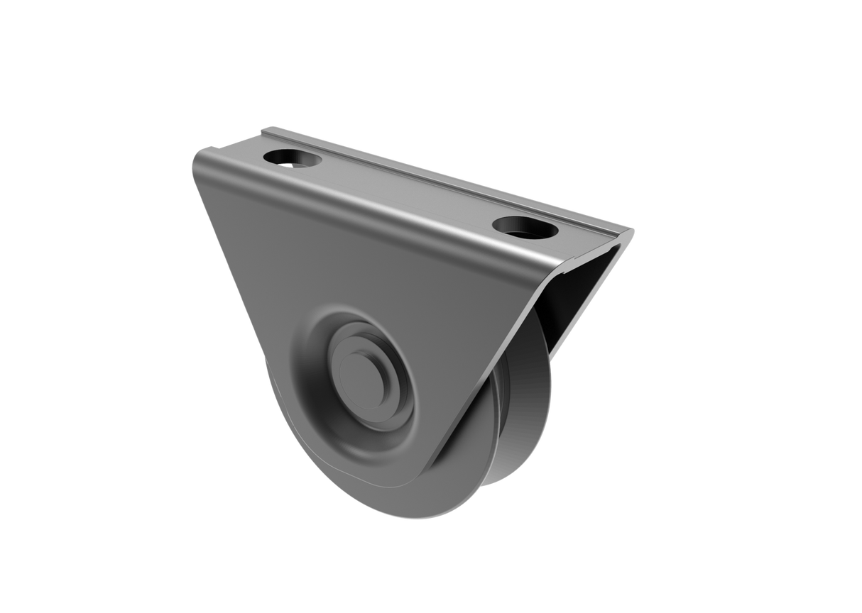 Csavarozható talpú tolókapu görgő V, D80, antracit