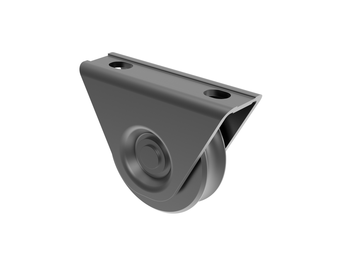 Csavarozható talpú tolókapu görgő/d16mm U, D80, antracit