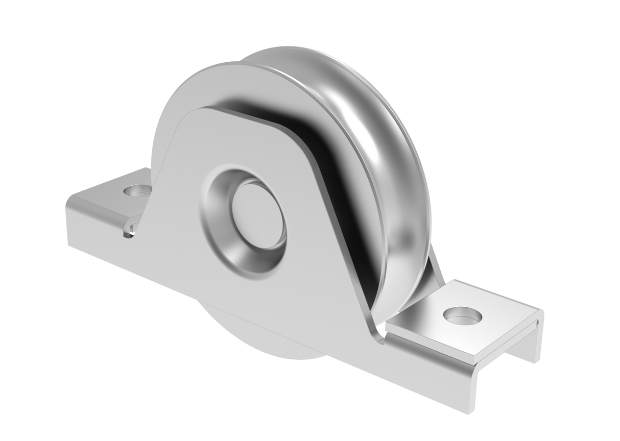 Rozsdamentes görgő tolókapuhoz-U, INOX, D80mm