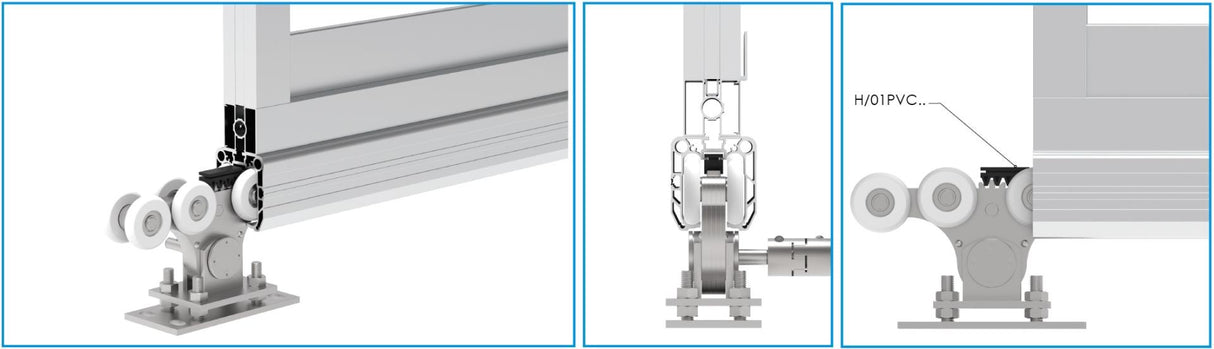 Úszókapu C-profil, alumínium, 90x99 mm, 3m, RAL7016