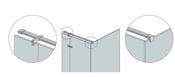 Rozsdamentes állítható támrúdvég-síküveghez