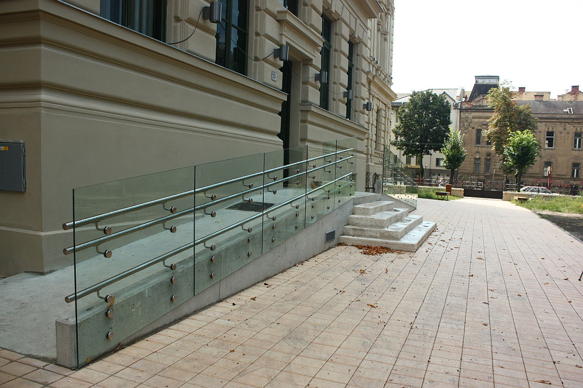 Pontüvegtartó 6-16mm,D42,4mm M8 AISI316, D42,4x2/D