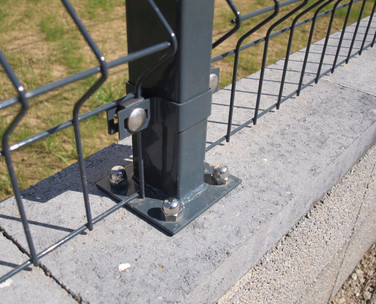 Oszlop 60x40mm talppal ZnPVC 1600mm antracit