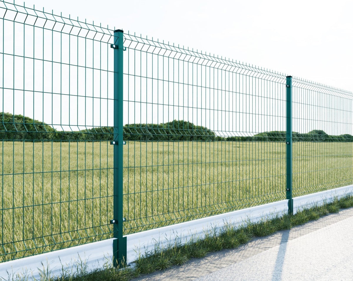 Galvanized post 60x40mm with PVC cap, 1800mm - Green RAL 6005
