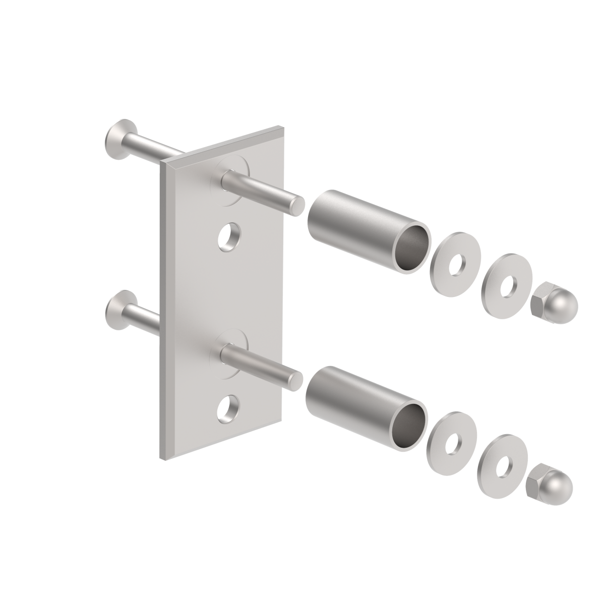 Rögzítő konzoll-négyzet alakú korlátoszlophoz AISI