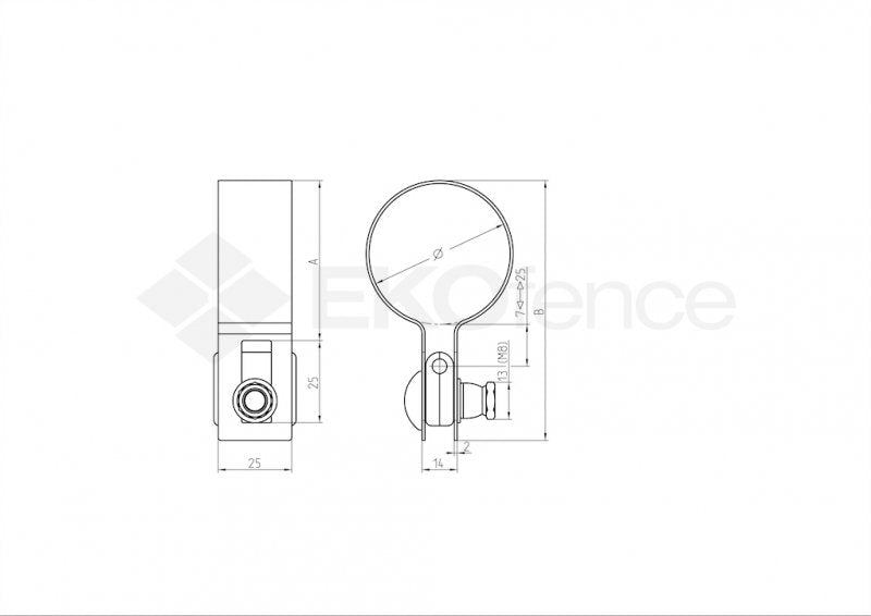 Végzáró bilincs oszlophoz ZnPVC D48mm zöld