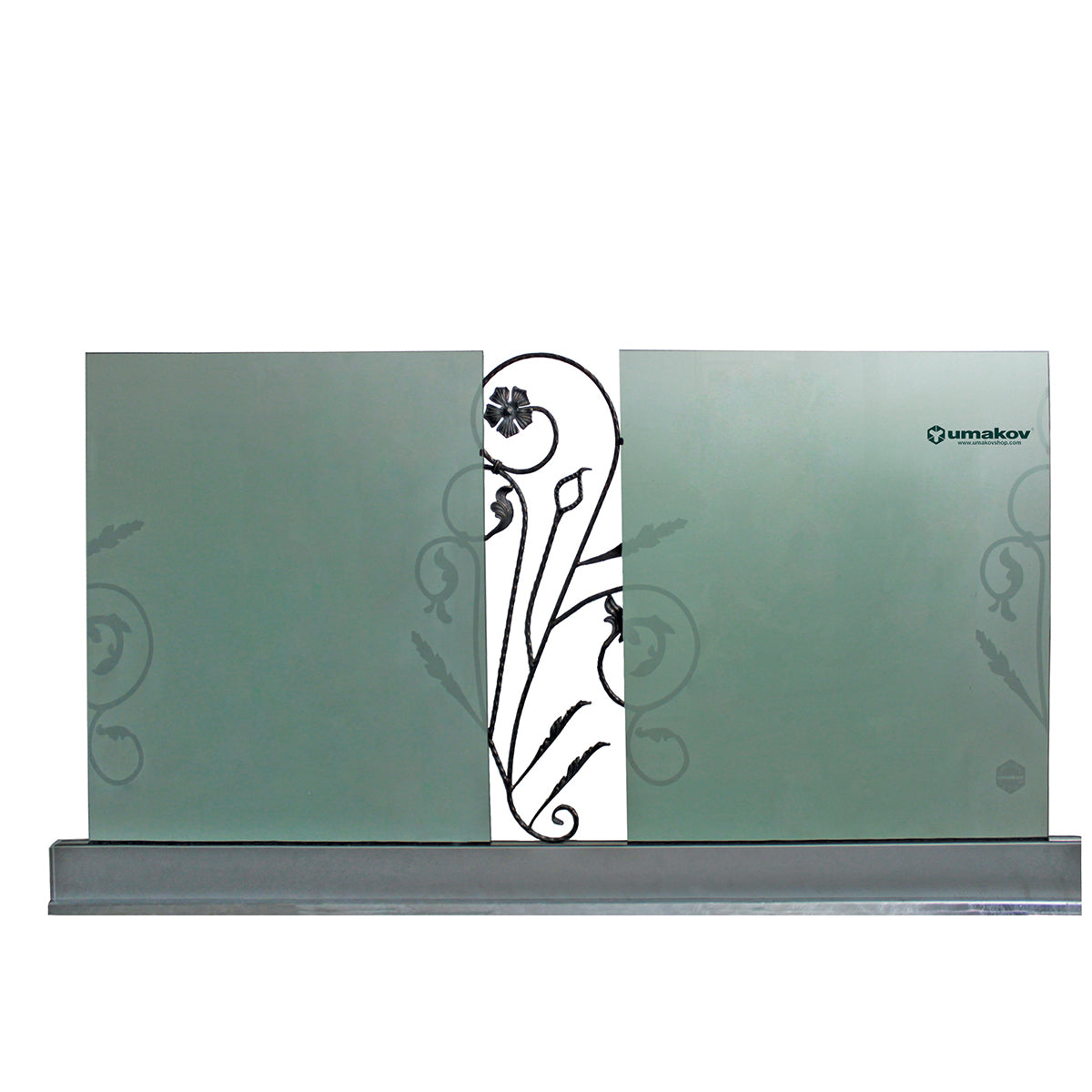 Vonalmenti üvegkorlát-teljes garnitúra H=1m/L=2,5m