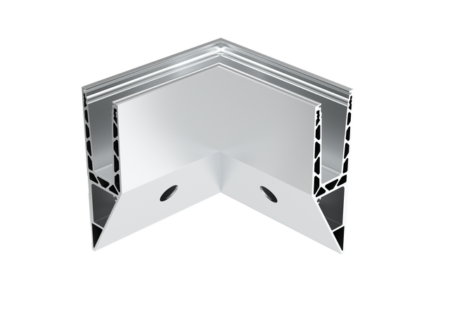 Alumínium profil - belső sarok (fekete)