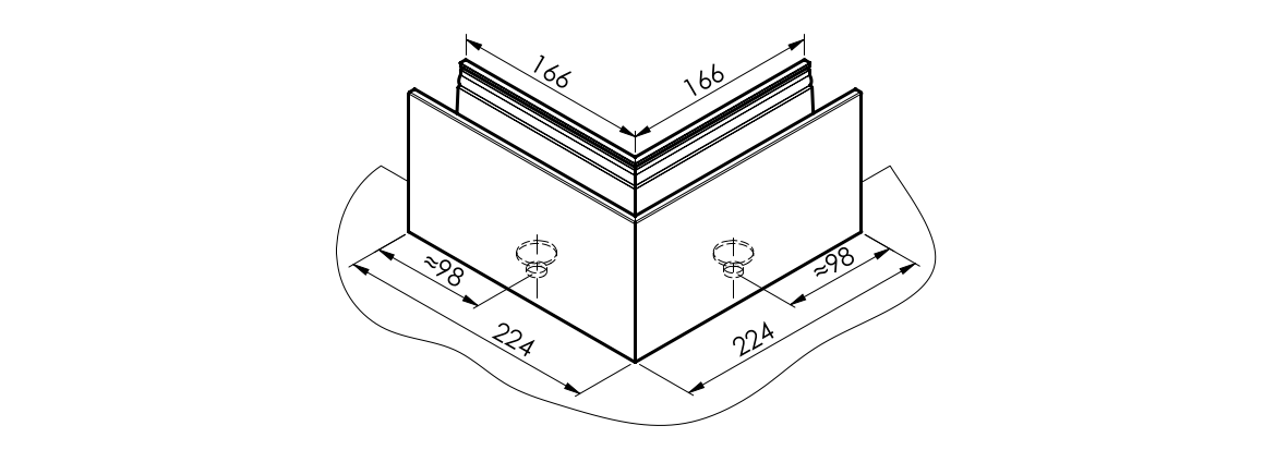 Sarok alumínium profilhoz