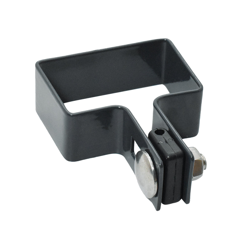 Végzáró bilincs oszlophoz ZnPVC 60x40mm antracit