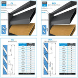 Click-lock távtartó takaróléc U-adapterhez, 41 x 09 - 30mm - Antracit R7016, ferde 5 mm átfedéssel - KÉSZLET