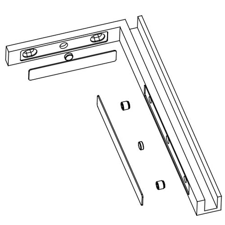stabilizátor üvegfalhoz black