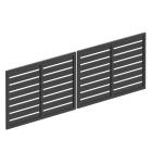 Aluminum double-leaf gates