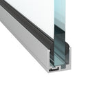 Alumínium U profil üveg válaszfalhoz-20x21mm