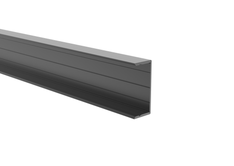 Alumínium kerítéssablon adapter 40 mm töltetekhez és homlokzati rendszerhez, 45 x 20 – 6,0 m – Antracit RAL 7016