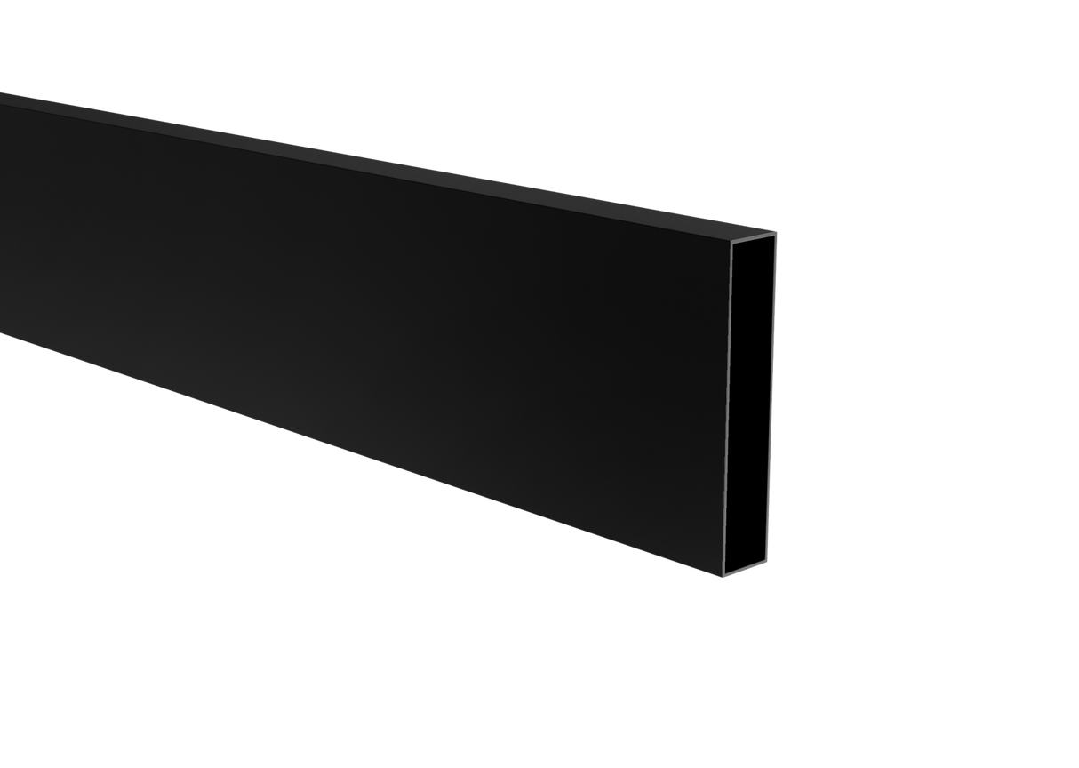 Alumínium lamella, 20x100x1,1-6000mm, fekete RAL9005