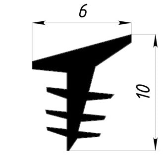 Gumiszalag tömítés alumínium profilhoz