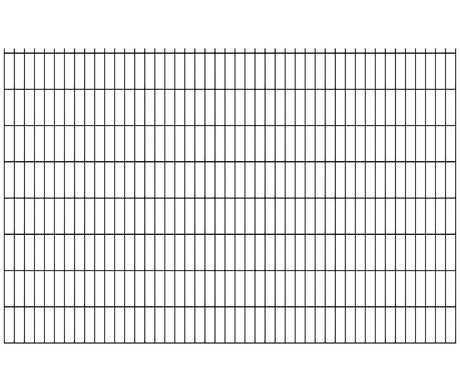 Hegesztett kerítéspanel N2D 2500x1630mm D5/4/5mm fekete matt