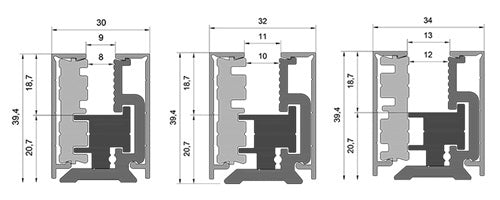 Alumínium profill garnitúra-üveg 6-8-10mm