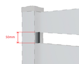 50 mm-es eloxált alumínium távtartó antracit színben