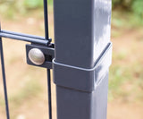 Végzáró bilincs oszlophoz ZnPVC 60x40mm antracit