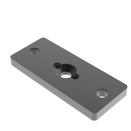 Rozsdamentes rögzítőlemez 50x60 R7016 oszlophoz