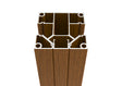 Set Aluminum Fence Post 70 × 70 mm – 6.0 m – Wood Decor GOLDEN OAK W03 – for 20 mm wide infills