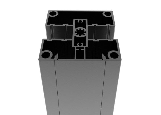 80x80-as alumínium oszlop és fedélkészlet - 6000mm R7016