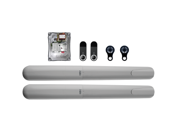 Key meghajtó kétszárnyú kapuhoz, készlet fotocellákkal