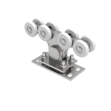 Úszókapu görgő Zn+NYLON, profile 90x99mm