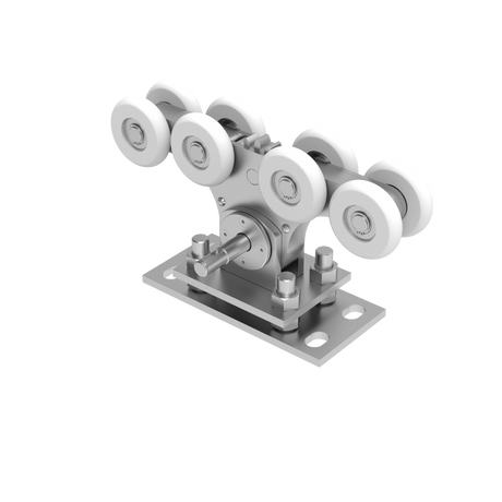Úszókapu görgő Zn+NYLON, profile 90x99mm
