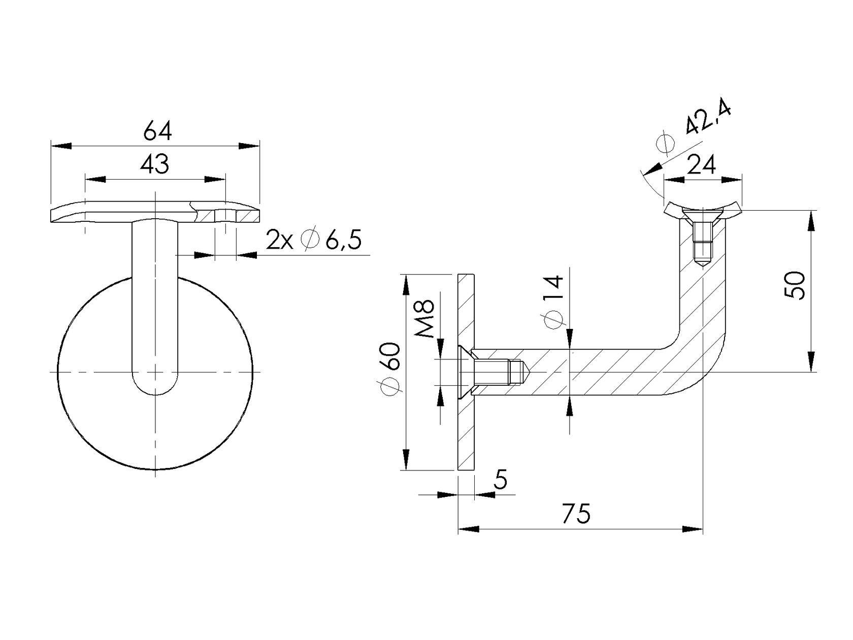 Fali kapaszkodótartó