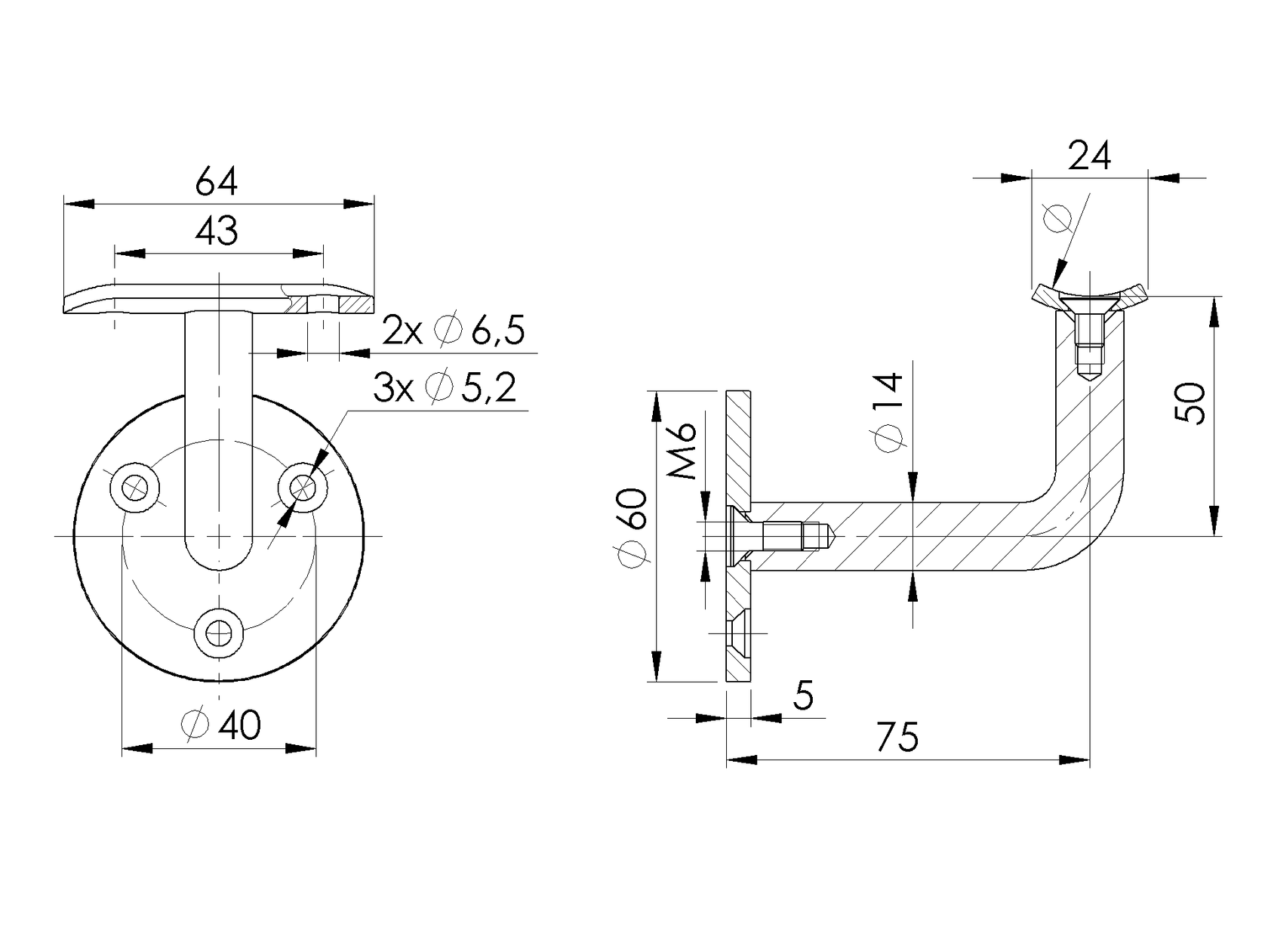 Fali kapaszkodótartó
