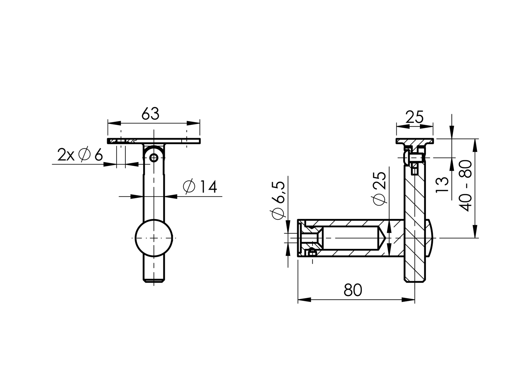Rozsdamentes kapaszkodótartó