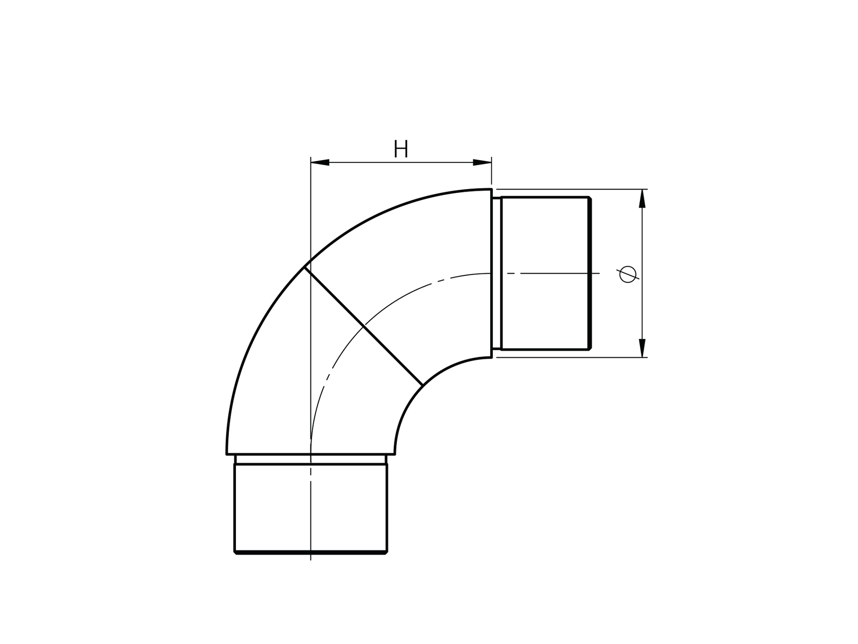 Összekötő könyök körszelvény kapaszkodóhoz