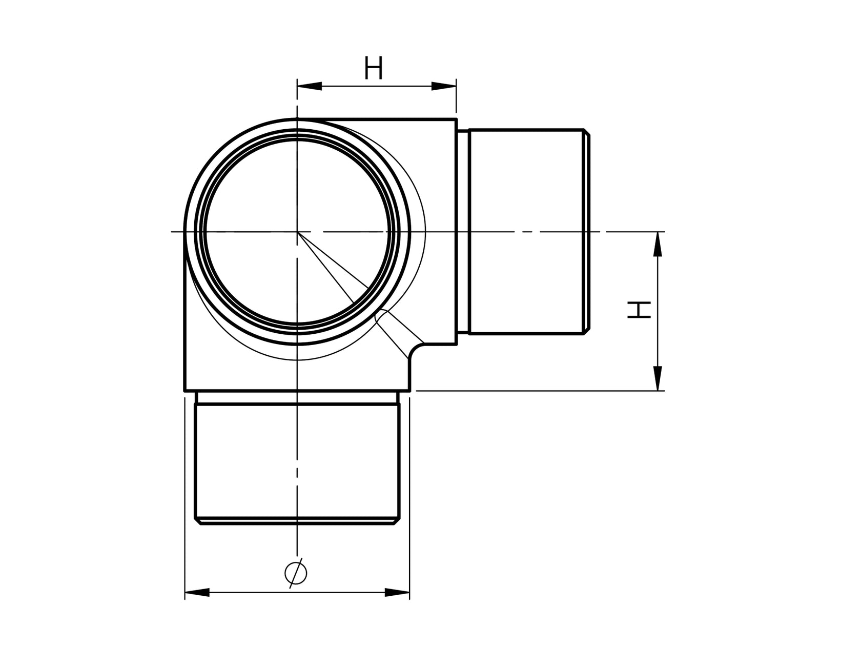 Háromágú sarokidom körszelvény kapaszkodóhoz