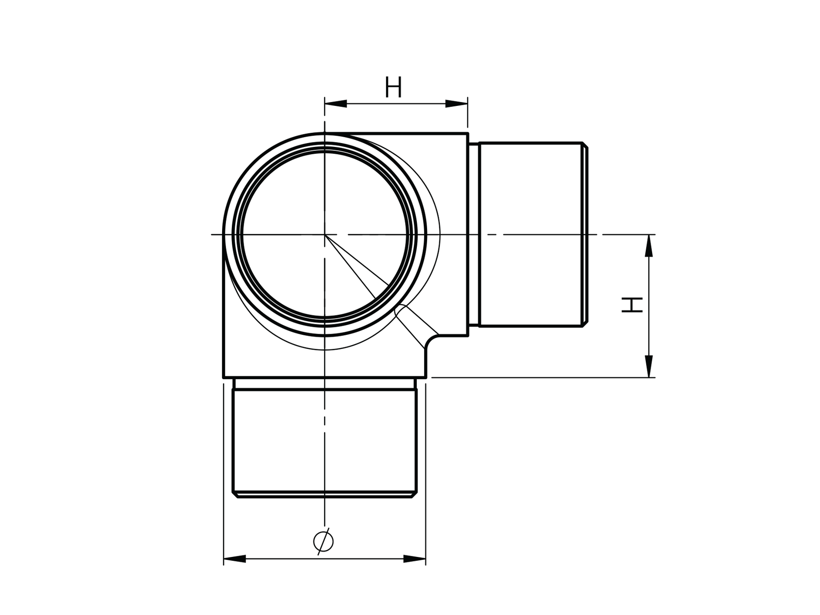 Háromágú sarokidom körszelvény kapaszkodóhoz