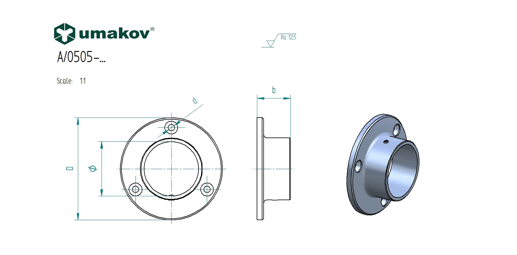 Korlát elem - fali bekötő