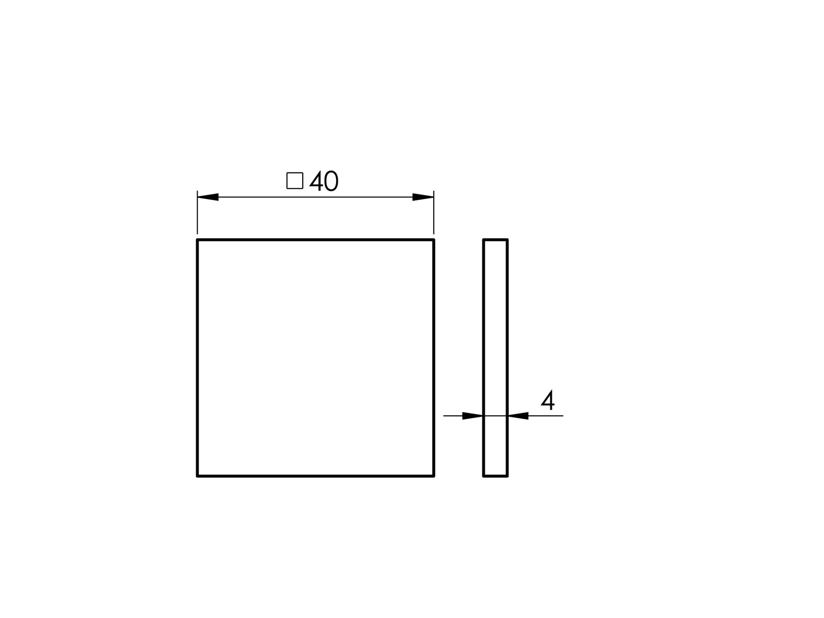 Rozsdamentes véglezáró-zártszelvényhez AISI304, 40