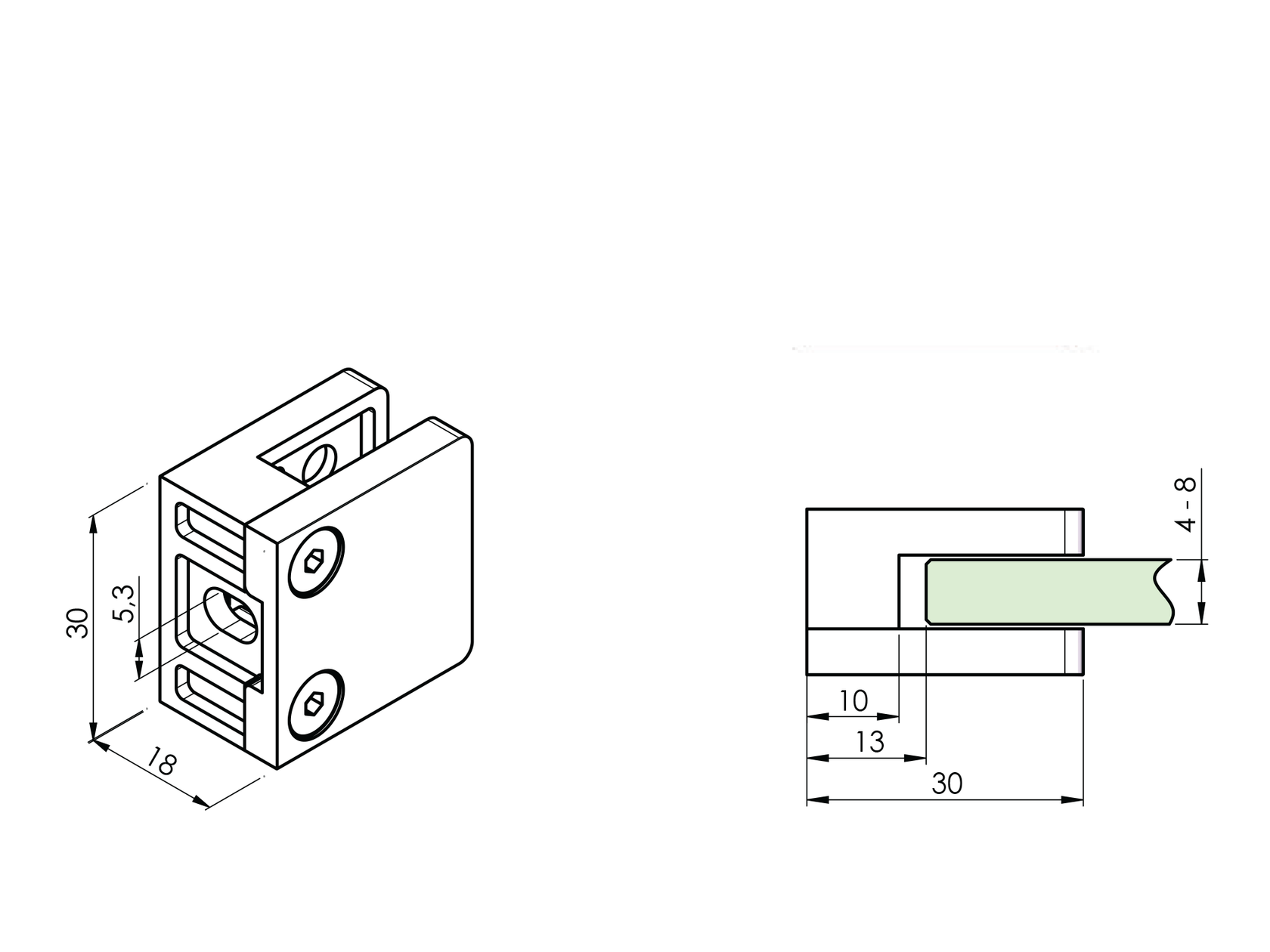 Tengelyirányú üvegmegfogók