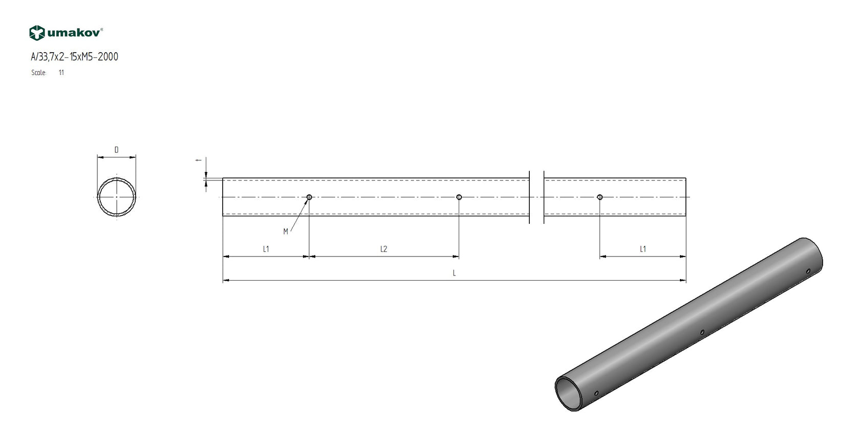 Rozsdamentes furatolt cső