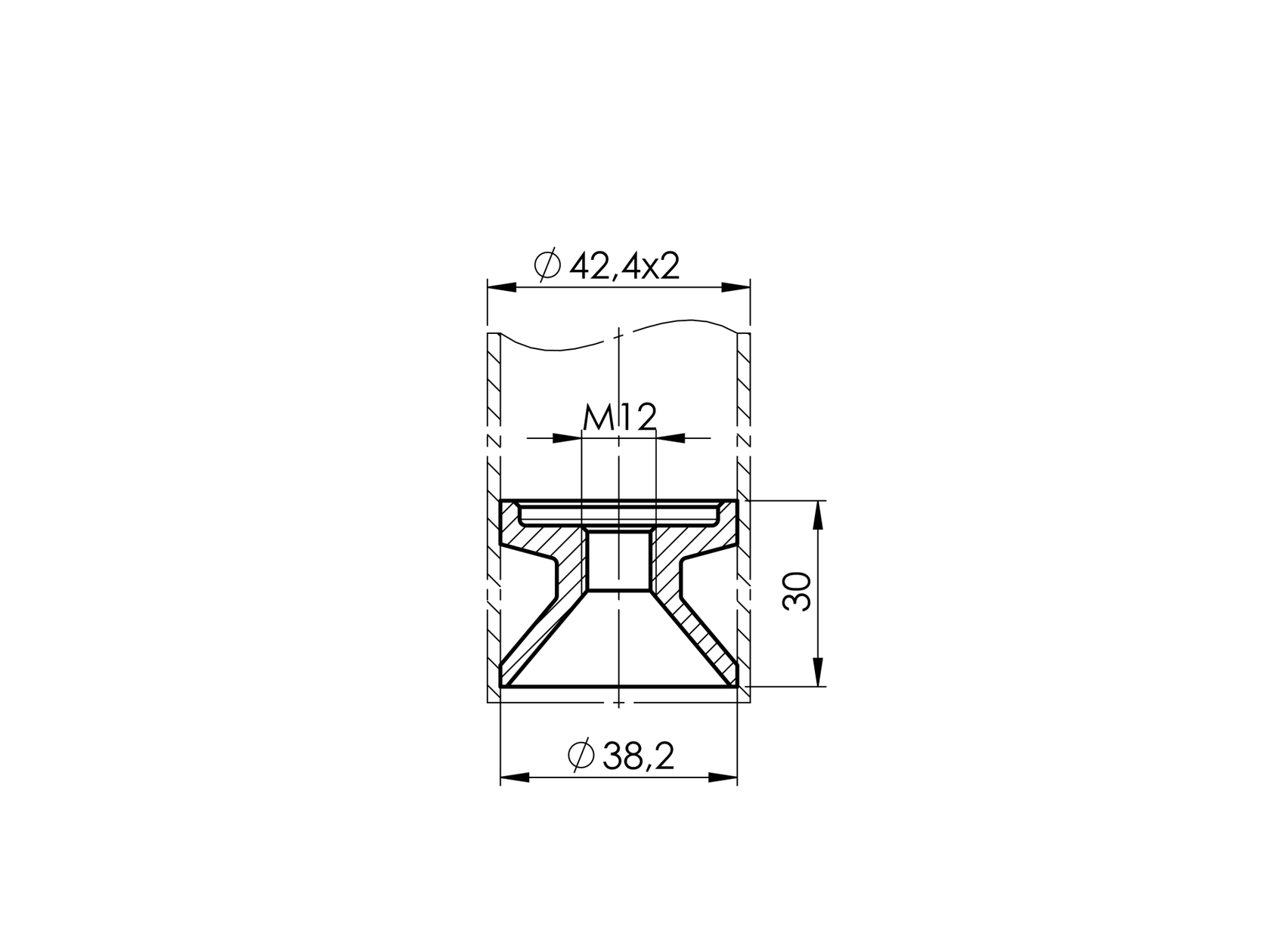 Csővégrögzítő-betét