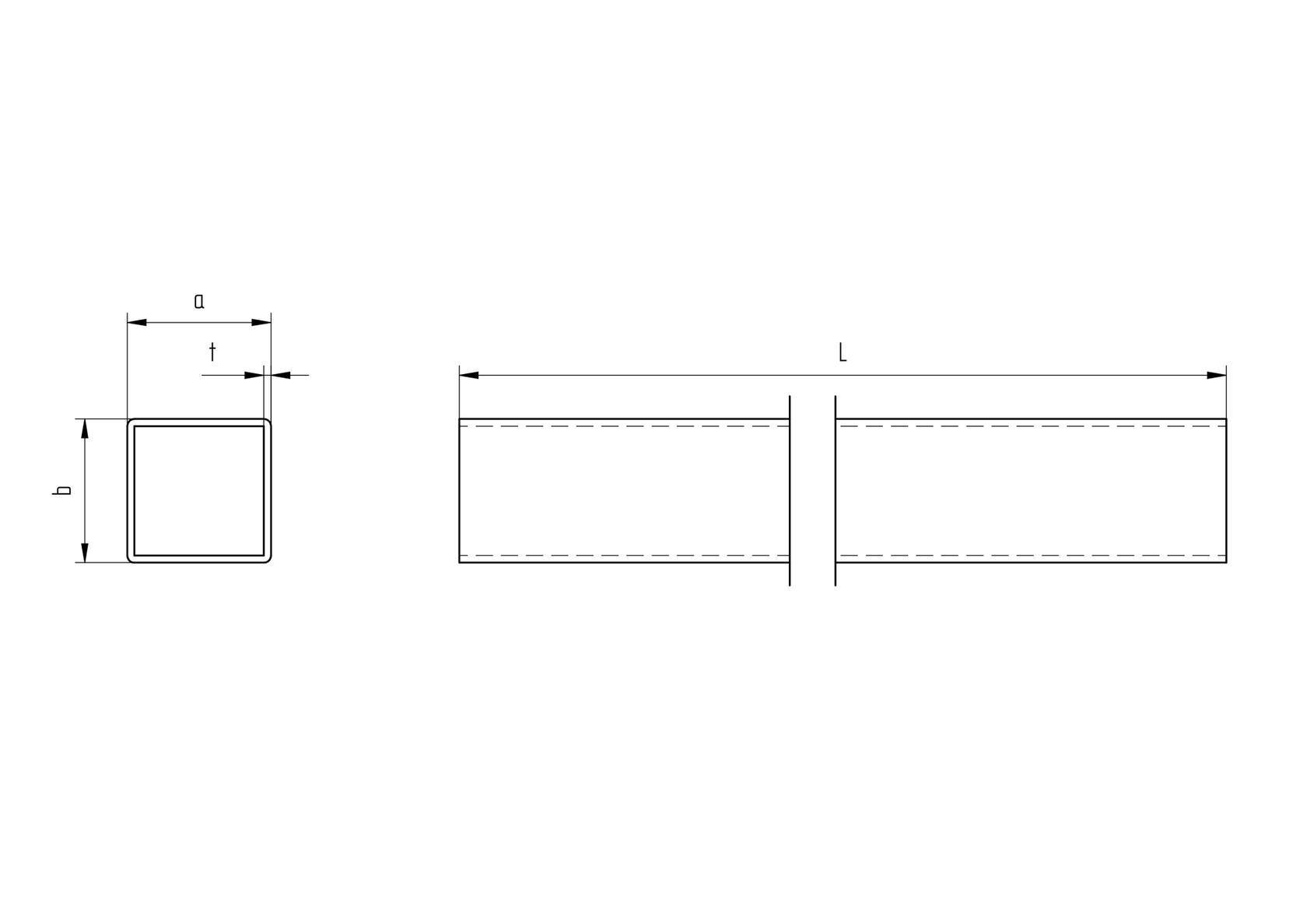 Rozsdamentes, szálcsiszolt zártszelvény (40x40x2)